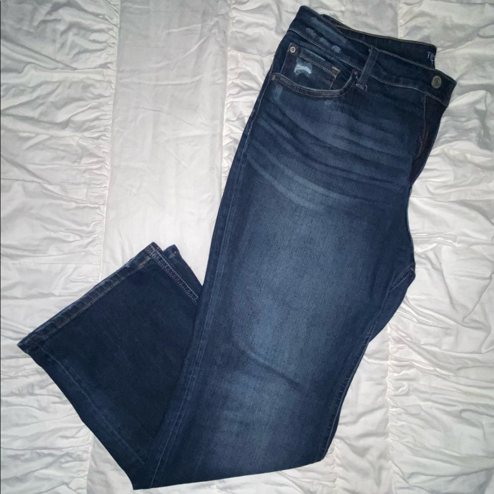 High rise boot cut jean